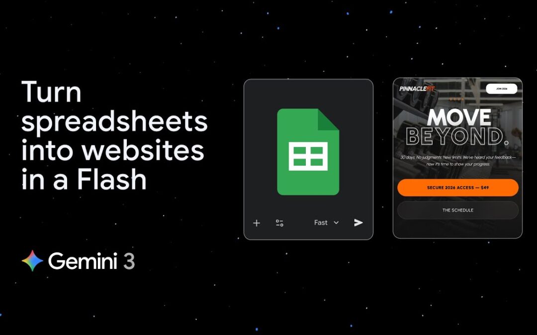 Transform Spreadsheets Into Websites Instantly With Gemini 3 Flash